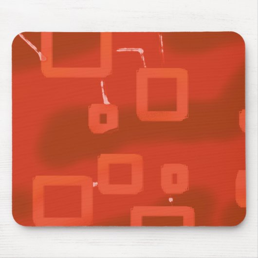 Valentinstag Rot Whimsical Geometrisch Abstrakt Mousepad (Vorne)