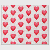 Valentinstag Rote Fancy-Herzen Geschenkpapier (Flach)