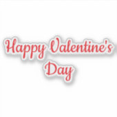 Valentinstag Rote Farbige Niedliche Romantik 2025 Aufkleber (Vorderseite)