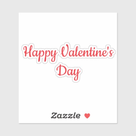 Valentinstag Rote Farbige Niedliche Romantik 2025 Aufkleber (Blatt)