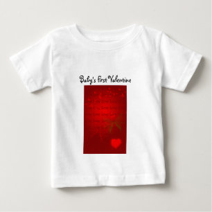 Valentinstag Rote Herzen Baby T-shirt