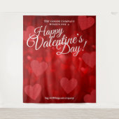 Valentinstag Rote Herzen| Foto Selfie Hintergrund Wandteppich (Vorderseite)