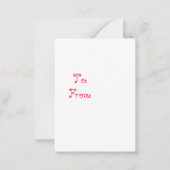 Valentinstag Rote Herzen Mitteilungskarten (Rückseite)