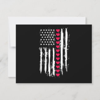 Valentinstag Rote Herzen US Amerikanische Flagge P