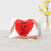 Valentinstag Rote Herzkarte Karte (Gelbe Blume)