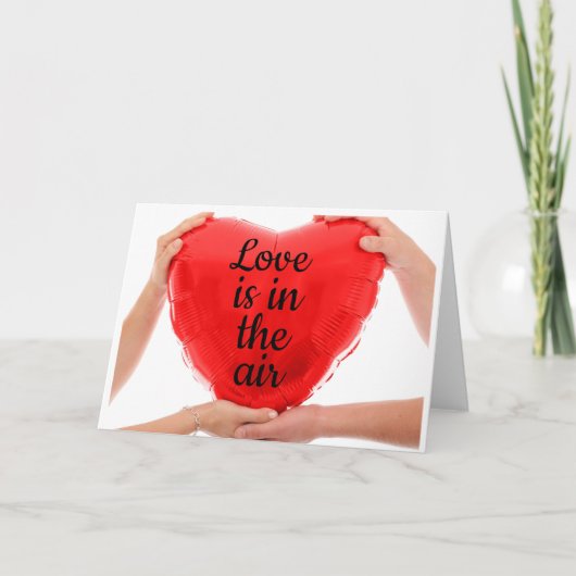 Valentinstag Rote Herzkarte Karte (Vorderseite)