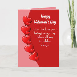 Valentinstag Rote Herzkarte Karte