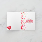 Valentinstag Rote Konfetti Herz geflochten (Innenseite)