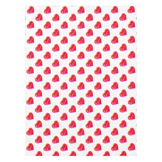 Valentinstag Rote Liebe Herz Tischdecke (Vorderseite)