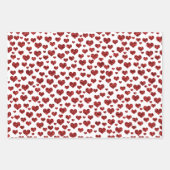 Valentinstag Rote Liebe und Herz Stilvoll Geschenkpapier Set (Vorderseite 2)