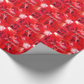 Valentinstag rote Rose Blume Geschenk Geschenkpapier (Ecke)