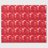 Valentinstag rote Rose Blume Geschenk Geschenkpapier (Flach)