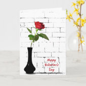Valentinstag Rote Rose Karte (Gelbe Blume)