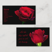 Valentinstag Rote Rose Mitteilungskarte (Vorne/Hinten)