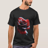 Valentinstag Rote Rose T-Shirt (Vorderseite)