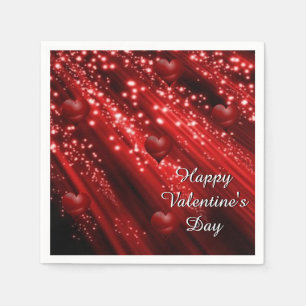 Valentinstag-rote Schein-Herz-Servietten Serviette