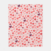Valentinstag Rote und Rosa Herzen Fleecedecke (Vorderseite)