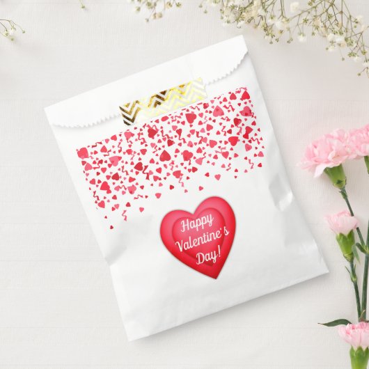 Valentinstag Roter Confetti Herz Geschenktütchen (Versiegelt)