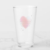 Valentinstag roter Herzplanet Glas (Rückseite)