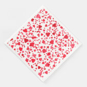Valentinstag Roter Konfetti Herz Muster Serviette (Ecke)