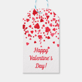 Valentinstag Roter Konfetti Herz Personalisiert Geschenkanhänger