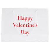 Valentinstag Roter Niedlich-farbiger Romantik 2025 Große Geschenktüte (Rückseite)