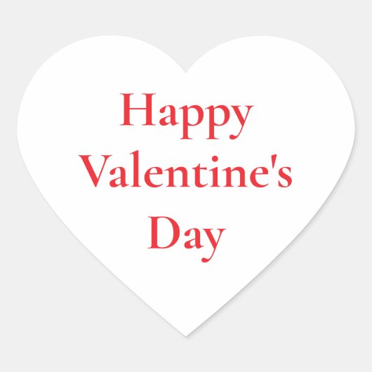 Valentinstag Roter Niedlich-farbiger Romantik 2025 Herz-Aufkleber (Vorderseite)