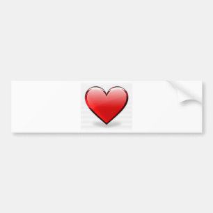Valentinstag Rotes Herz Autoaufkleber