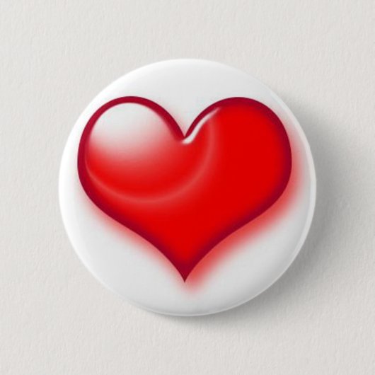 Valentinstag Rotes Herz Button (Vorderseite)