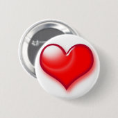 Valentinstag Rotes Herz Button (Vorne & Hinten)