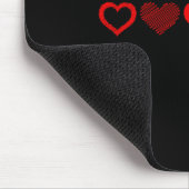 Valentinstag-Rotes-Herz-Design für Männer, Frauen Mousepad (Ecke)