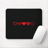 Valentinstag-Rotes-Herz-Design für Männer, Frauen Mousepad (Mit Mouse)