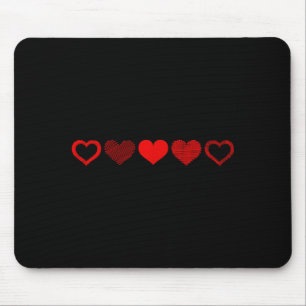 Valentinstag-Rotes-Herz-Design für Männer, Frauen Mousepad