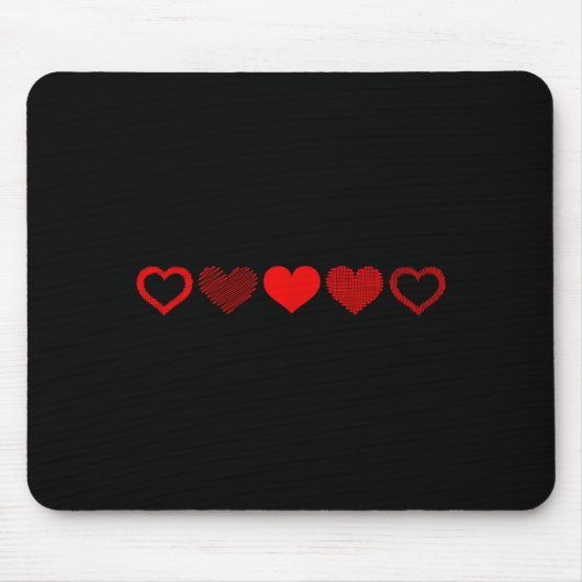 Valentinstag-Rotes-Herz-Design für Männer, Frauen Mousepad (Vorne)