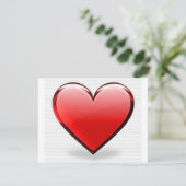 Valentinstag Rotes Herz Feiertagskarte (Stehend Vorderseite)