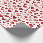 Valentinstag: Rotes Herz Geschenkpapier (Ecke)