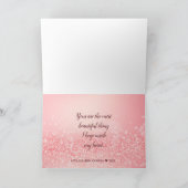 Valentinstag Rotes Herz Glitzer Grußkarte Feiertagskarte (Innenseite)