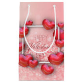Valentinstag Rotes Herz Glitzer Kleine Geschenkbox Kleine Geschenktüte (Vorderseite)