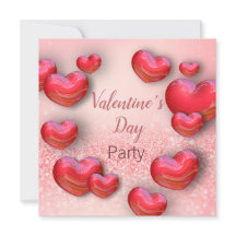 Valentinstag Rotes Herz Glitzer Party