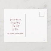 Valentinstag Rotes Herz Glitzer - Postkarte (Rückseite)