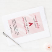 Valentinstag Rotes Herz Handgemachte Seife Rechteckiger Aufkleber (Umschlag)