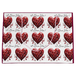 Valentinstag Rotes Herz Ich Liebe Sie Große Geschenktüte