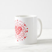 Valentinstag - Rotes Herz -  Kaffeetasse (VorderseiteRechts)