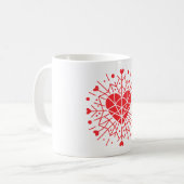 Valentinstag - Rotes Herz -  Kaffeetasse (Vorderseite Links)