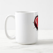 Valentinstag - Rotes Herz -  Kaffeetasse (Links)