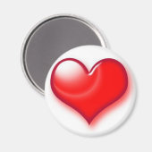Valentinstag Rotes Herz Magnet (Vorderseite/Rückseite)
