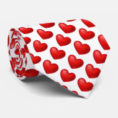 Valentinstag Rotes Herz Männer Krawatte (Gerollt)