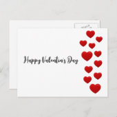 Valentinstag Rotes Herz Postkarte - Romantische (Vorne/Hinten)