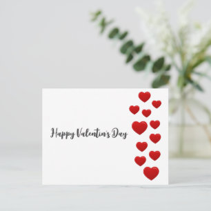 Valentinstag Rotes Herz Postkarte - Romantische