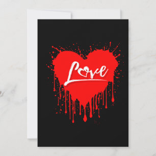 VALENTINSTAG ROTES HERZ SCHMILZT LOVE EINLADUNG